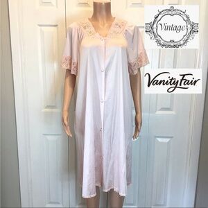 Vanity Fair Vintage Pink Nightgown Robe Size Medium